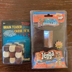 Kids Wooden Toys Games Puzzles Mini Jenga Blocks Wooden Puzzle Stocking Stuffer